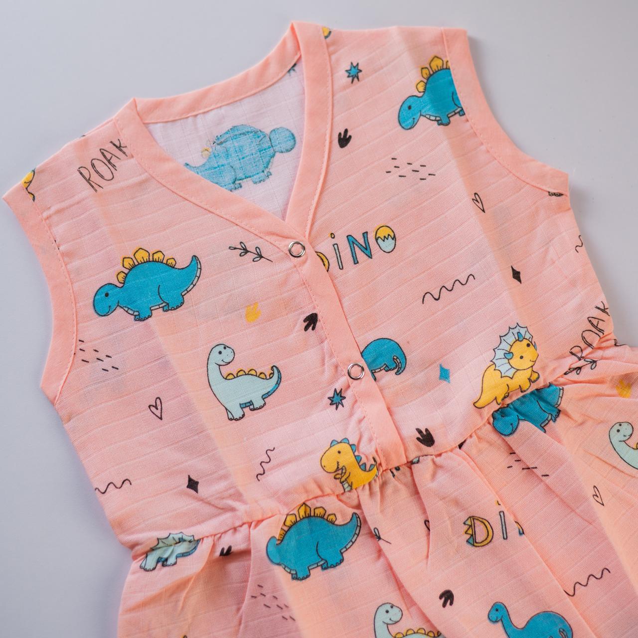A Dino – Front Button Muslin Frock