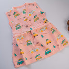 A Bus- Sleeveless Frock with Front Button
