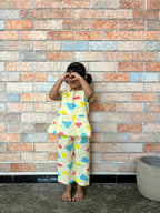 Dreamy Cloud Print Cotton Co-ord Set for Baby Girls