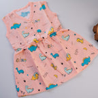 A Dino – Front Button Muslin Frock