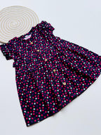 Girls Black Cotton Heart Print Frock – Soft & Stylish Everyday Wear