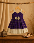 Royal Purple Sweetheart Neck Ethnic Frock