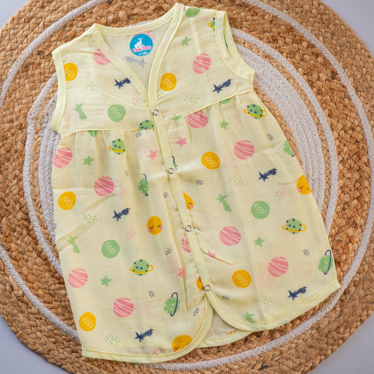 Saturn – Chest cut Colour Muslin Frock