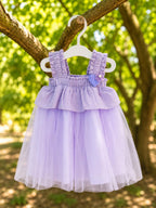 Lavender Ruffle Net Baby Frock