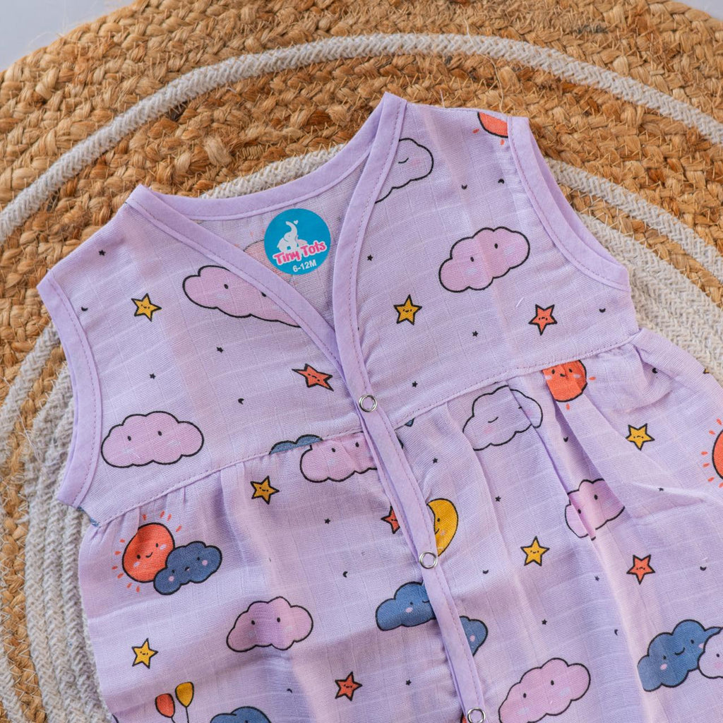 Elephant – Chest cut Color Muslin Frock