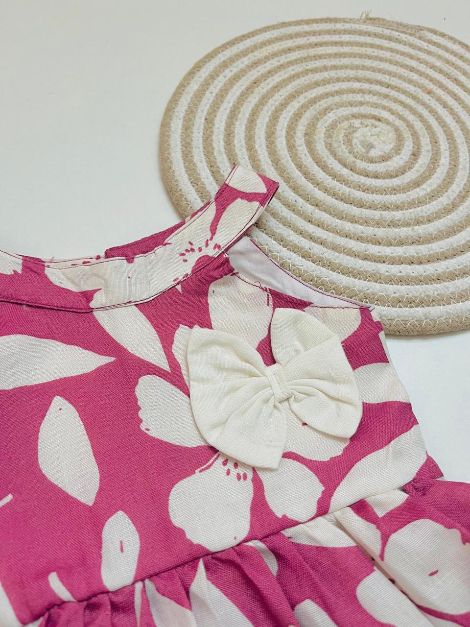 Pink Floral Cotton Coord Set for Baby Girls – Co – ords set