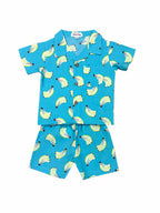 Banana Print Cotton Co ord set – Cuban Collar