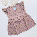 Floral Printed Muslin Frock for Girls – Soft, Breathable & Stylish