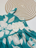 Teal Floral Cotton Coord Set for Baby Girls – Co – ords set