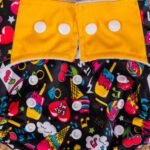 The Tiny Tots Organic Reusable Cloth Diapers - Black Cool - Image 3