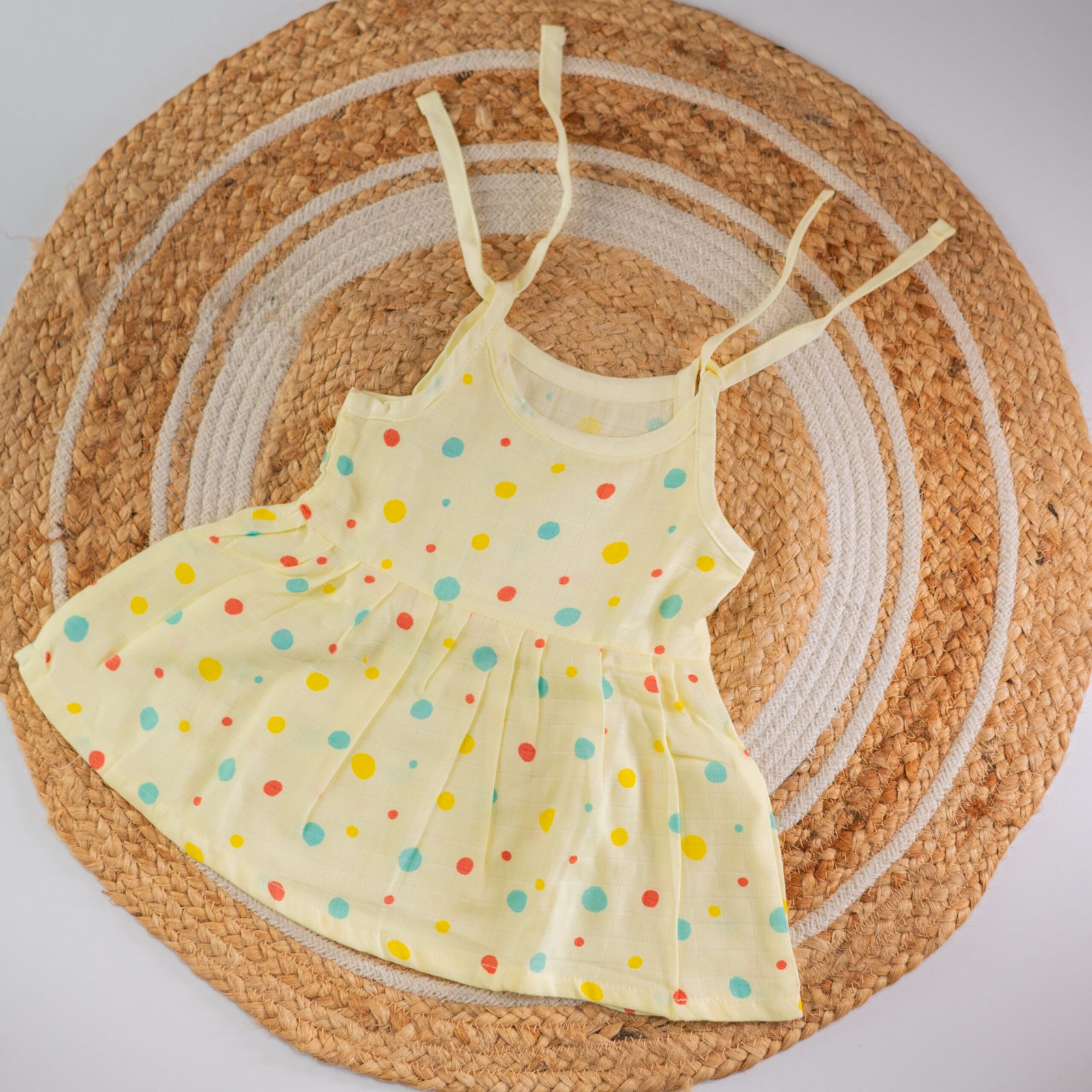 Polka Dots – Muslin Knot Frock Polka Dots - Muslin Knot Frock - Image 1