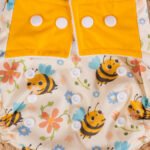 The Tiny Tots Organic Reusable Cloth Diapers - Yellow HoneyBee - Image 3