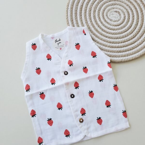 Strawberry - Muslin Button Jabla