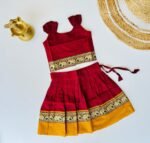 Narayanpet - Red with Mustard Yellow