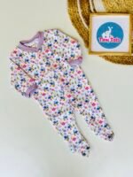Purple with Flowers - Sleepsuit