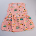 A Bus  - Back Button Muslin  Frock - Image 3