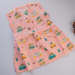 A Bus- Sleeveless Frock with Front Button