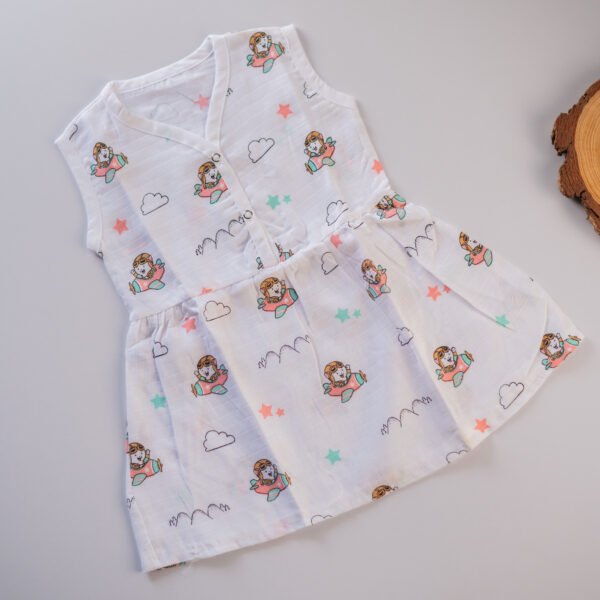 A Parachute - Front Button Muslin  Frock