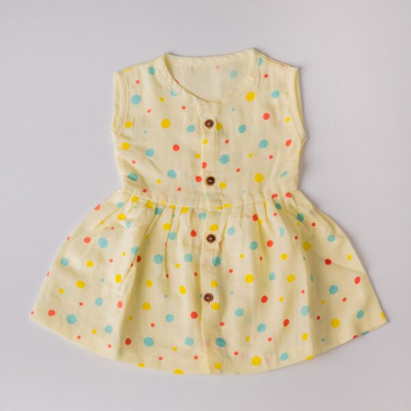 A Polka Dots  - Muslin  Frock