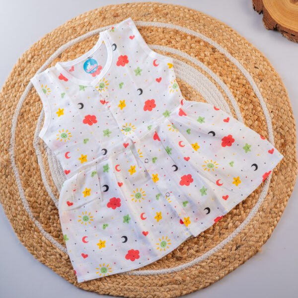 Cloud - Patti Sleeveless Muslin Frock