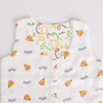 Reversible Muslin Baby Jabla — Boat / Elephant Print - Image 2