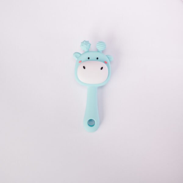 Cow Rattle Teether -Aqua Green
