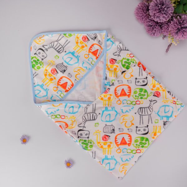 Newborn Receiving Blanket- Colourful Zoo