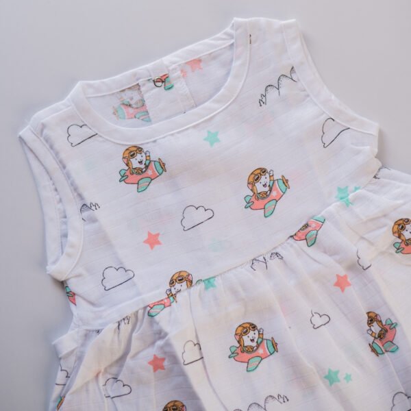 Parachute - Back Button Muslin  Frock