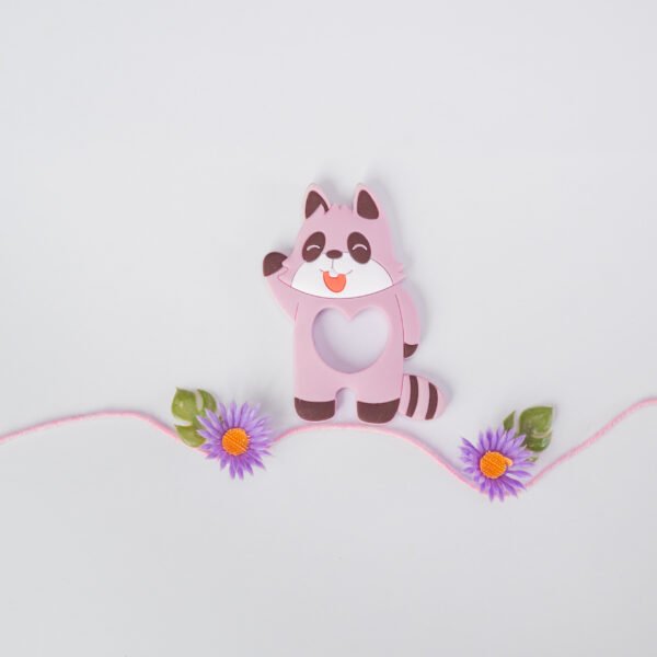 Pink Raccoon - Silicone Teether