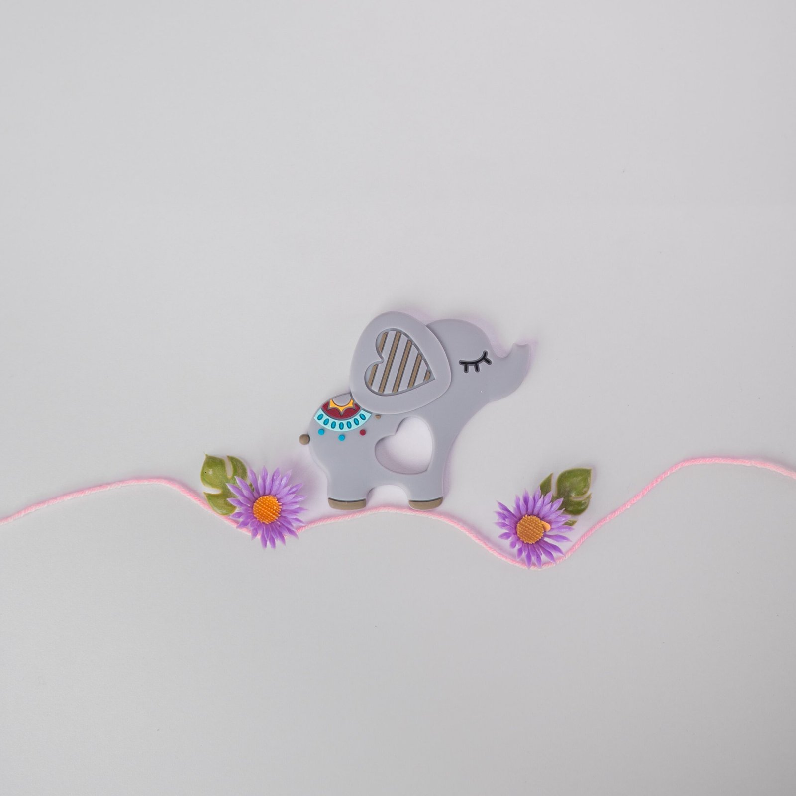 maj_4380 Elephant - Silicone Teether - Image 1