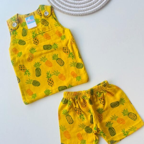 Muslin Vest & Shorts Set - Pineapple