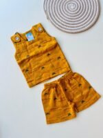 Muslin Vest & Shorts Set - Mustard Yellow