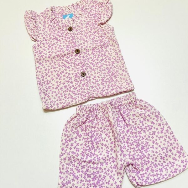 Muslin Cotton Coord sets - white with flowers