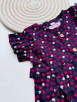 Girls Black Cotton Heart Print Frock – Soft & Stylish Everyday Wear - Image 3