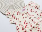 Crinkle Muslin Heart Print Baby Frock – Soft, Breathable & Stylish - Image 2