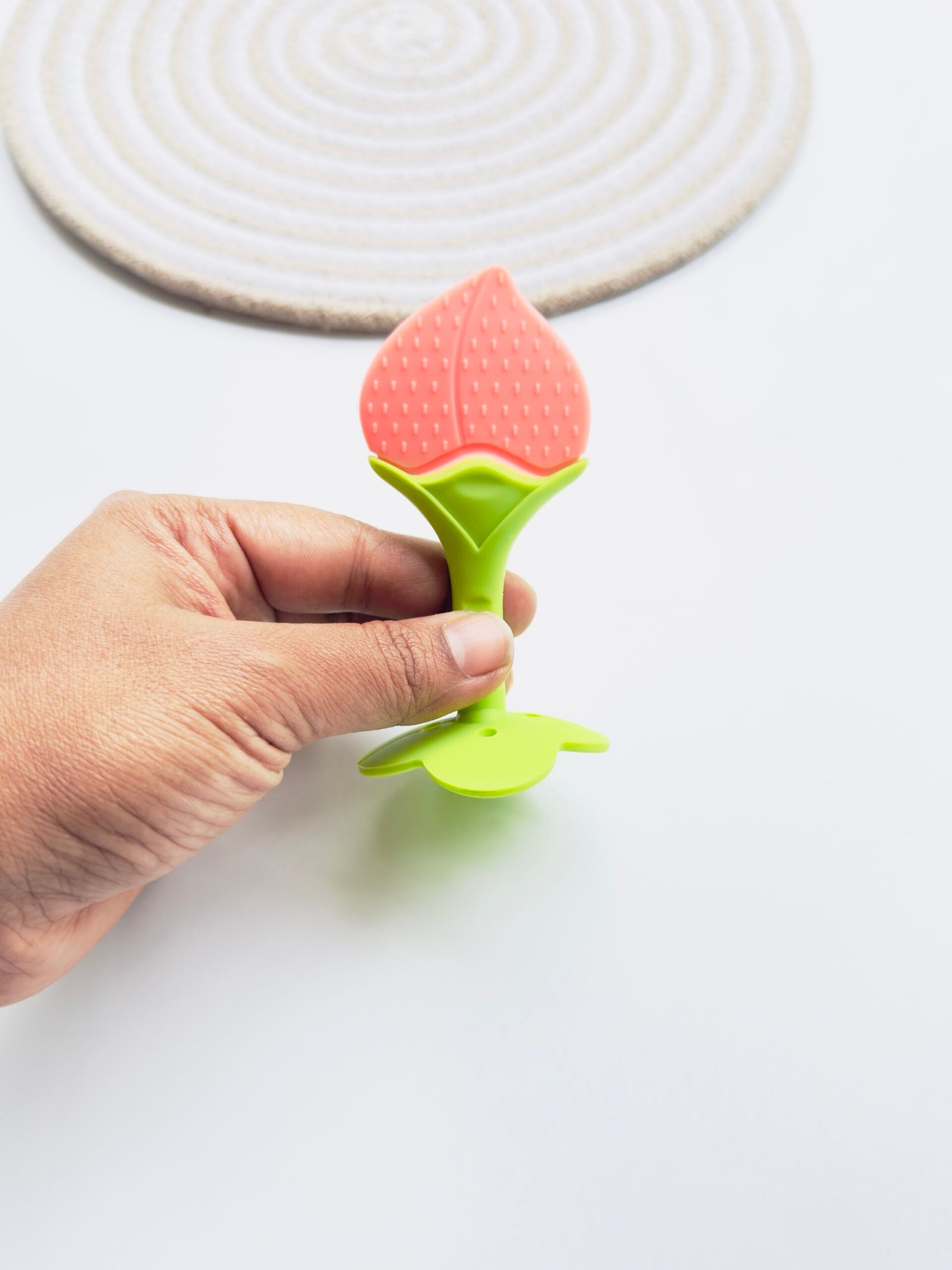 img_0766 Peach Fruit - Silicone Teether - Image 1