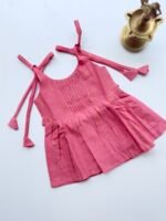 Baby Silk Knot Frock – Pink