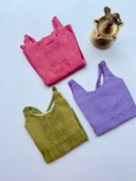 Baby Silk Knot Frock – Olive Green - Image 5