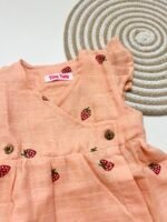 Kimono Frock - Peach with Strawberry - Image 3