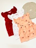 Kimono Frock - White with Multi Red heart - Image 4