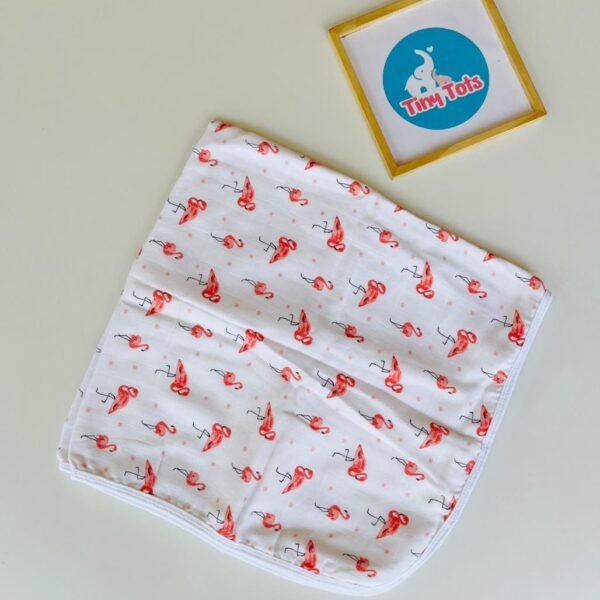 Muslin Blanket - 2 layered (Orange Flamingo)