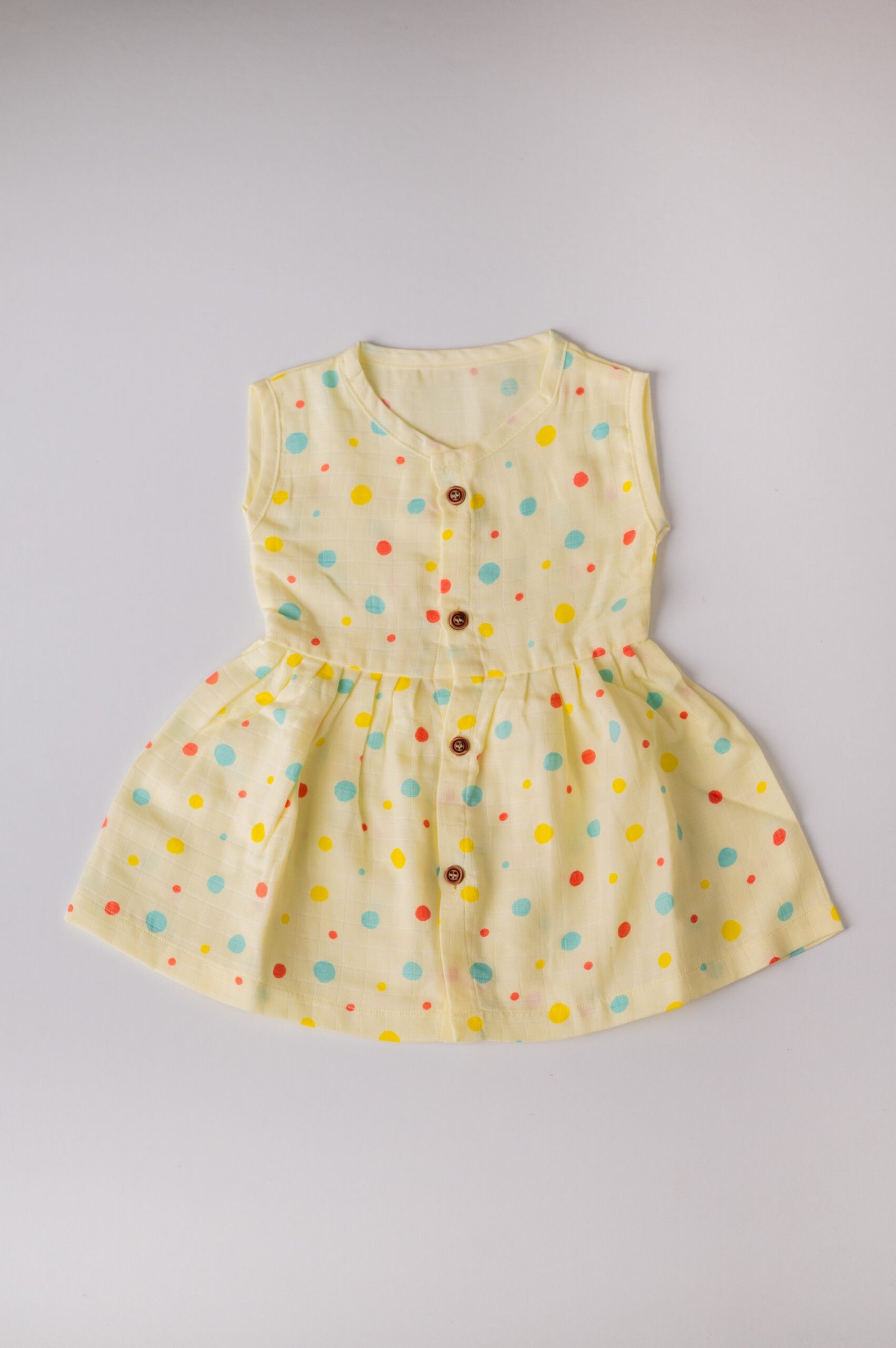 A-Polka-Dots-Muslin-Frock-2-scaled-1.jpeg A Polka Dots - Muslin Frock - Image 1