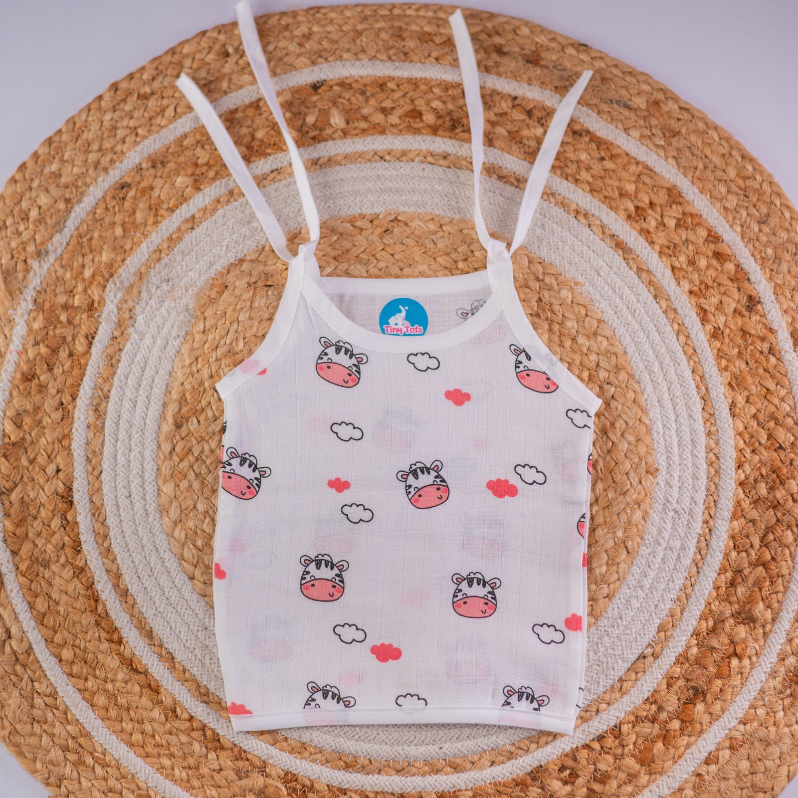 Cow-Knot-Jhabla-scaled-1.jpg Cow Knot Jabla – 100% Cotton for Newborns - Image 1