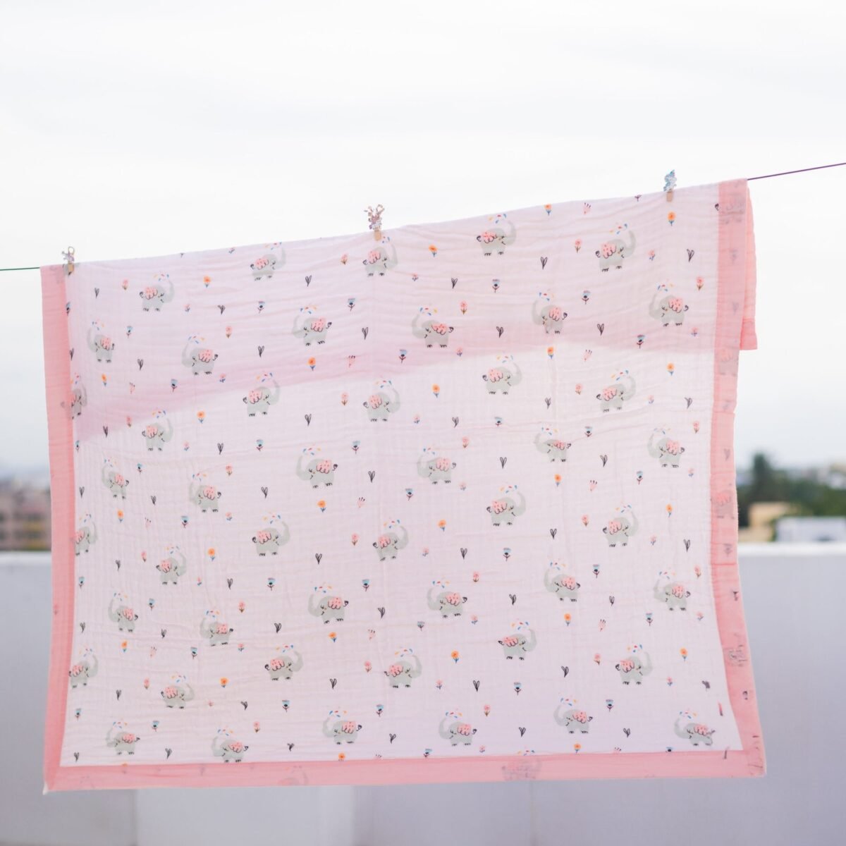 Mini Elephant - 6 Layer Blanket 110*110cm - Image 2