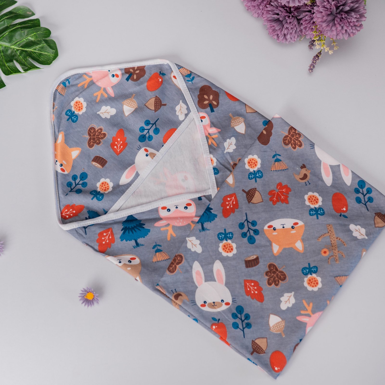 Newborn-Receiving-Blanket-Autumn-Forest-Pic1-scaled-1.jpg Newborn Receiving Blanket- Autumn Forest - Image 1