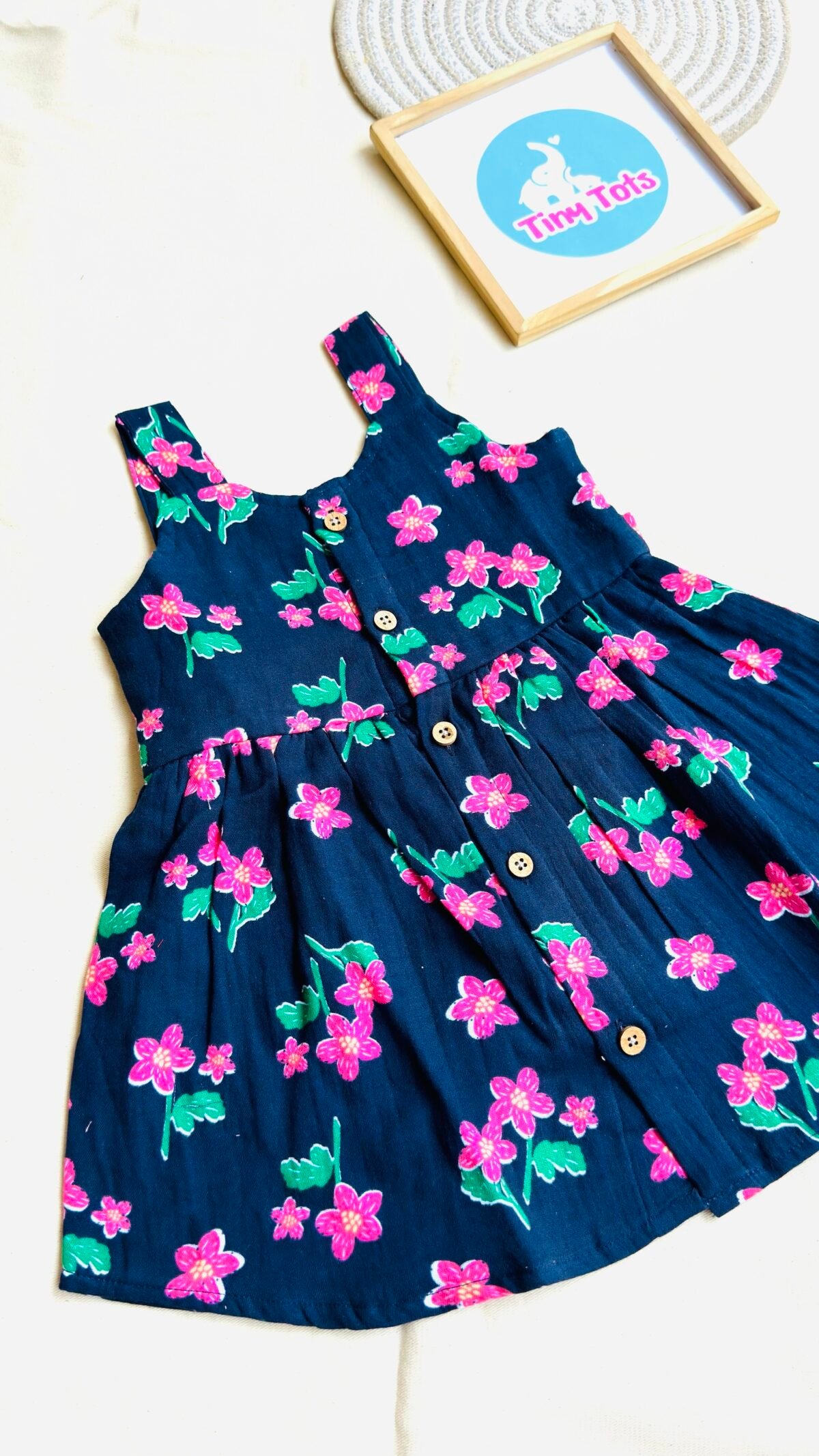 A Navy Blue Floral - Ria Frock - Image 2