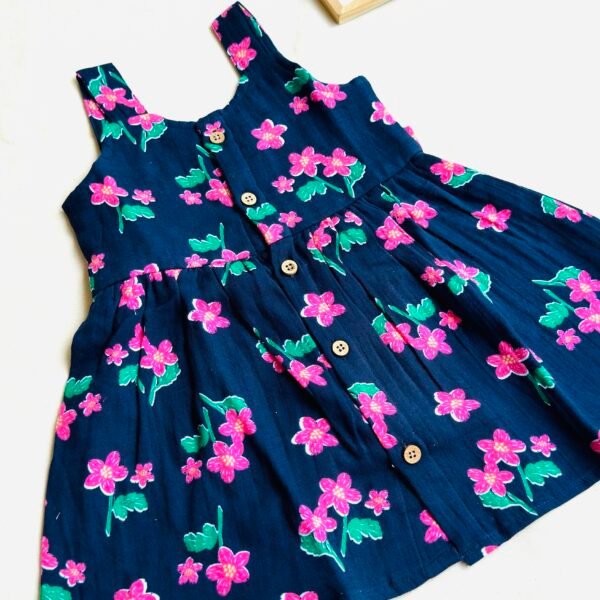 A Navy Blue Floral - Ria Frock