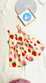 A Peach Base Strawberry - Ria Frock - Image 3
