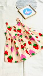 A Peach Base Strawberry - Ria Frock - Image 2