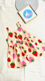 A Peach Base Strawberry - Ria Frock
